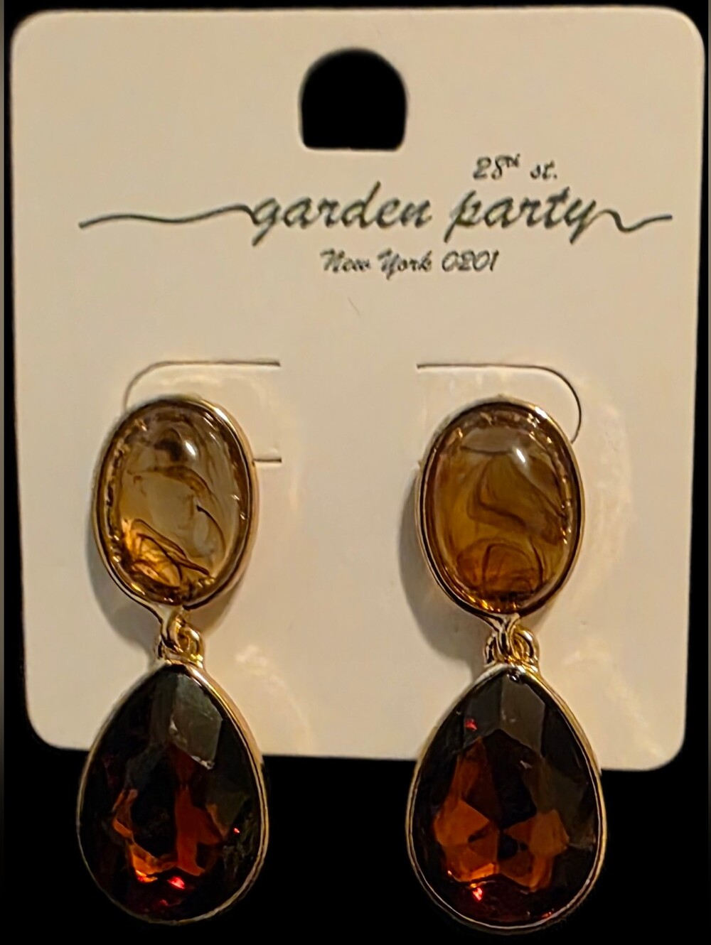 Amber Drop Earrings